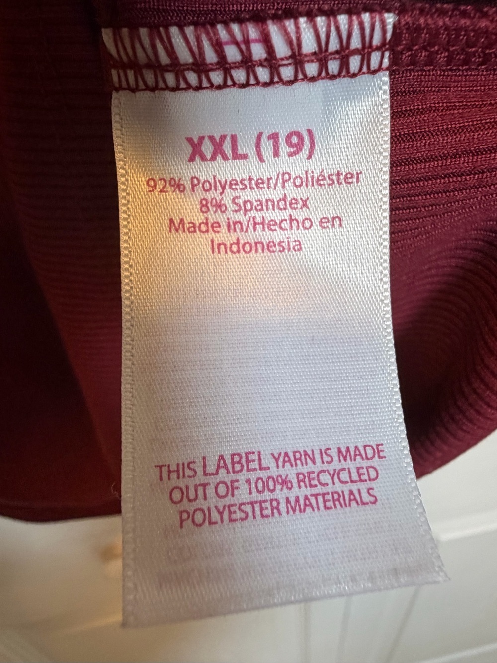 No Boundaries Burgundy Ribbed Mock Neck Sleeveless Top XXL 19 Stretch - Picture 5 of 6
